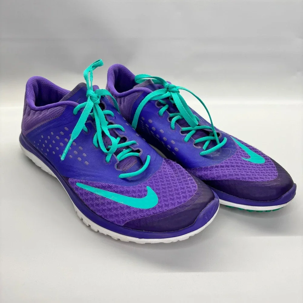 Nike‎ FS Lite Run 2 Womens 8.5 Purple Teal Running Shoes 684667-500